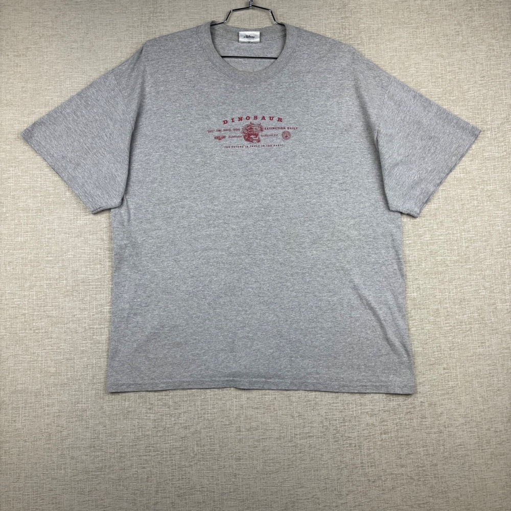 Vintage Walt Disney World Animal Kingdom Dinosaur T-Shirt Gray Mens XL